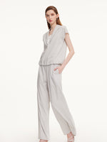 Tencel Linen Blend Top And Pants Two-Piece Set GOELIA