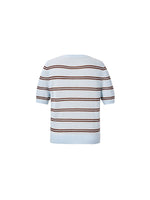 [Preview] Crew Neck Stripe Women T-Shirt GOELIA
