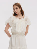 Tencel Blend Embroidered Women Top GOELIA