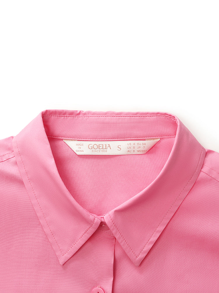 Pink Oversized Women Shirt GOELIA