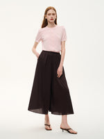 Cotton Blend A-Line Women Culottes GOELIA