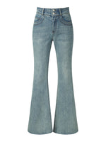 Denim High-Waisted Women Flared Jeans GOELIA