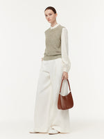 Linen Sequins Openwork Women Knit Tank Top GOELIA