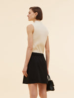 Tencel Blend Women Mock Neck Knit Tank Top GOELIA