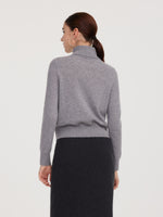 100% Cashmere Folded Collar Women Cardigan GOELIA