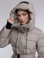 [Preview] Hooded Goose Down Jacket With Belt GOELIA