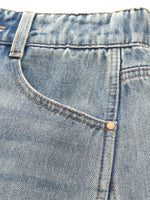 100% Cotton Denim Women Curved-Leg Jeans GOELIA