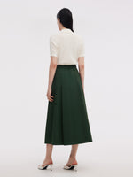 Tencel Blend Openwork Women Knit Polo Top GOELIA