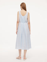 100% Linen Women Sleeveless Maxi Dress GOELIA