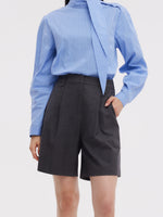 Wool Blend Women A-Line Shorts GOELIA