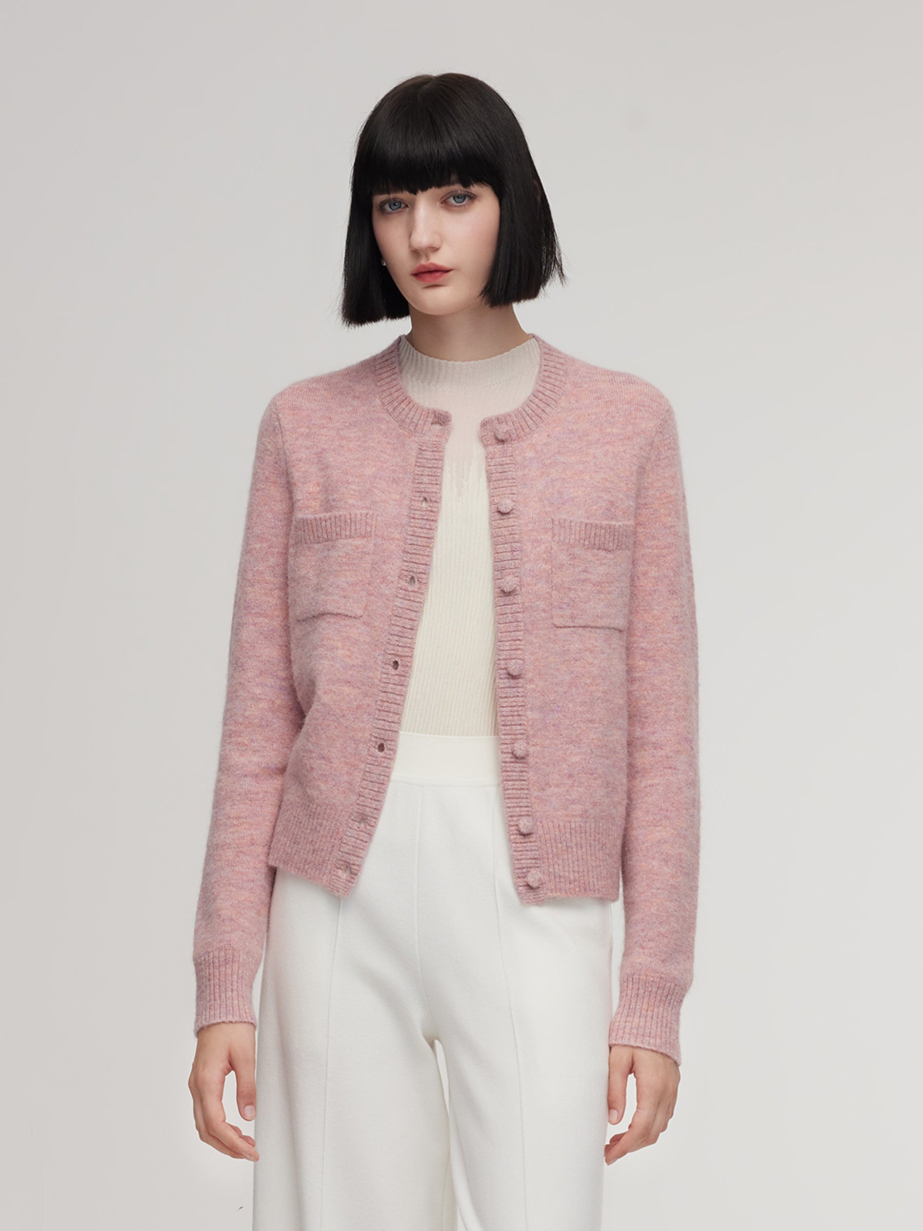 Alpaca Wool Blend Women Cardigan GOELIA