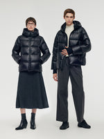 防風暖かいフード付きグースダウンジャケット – GOELIA 