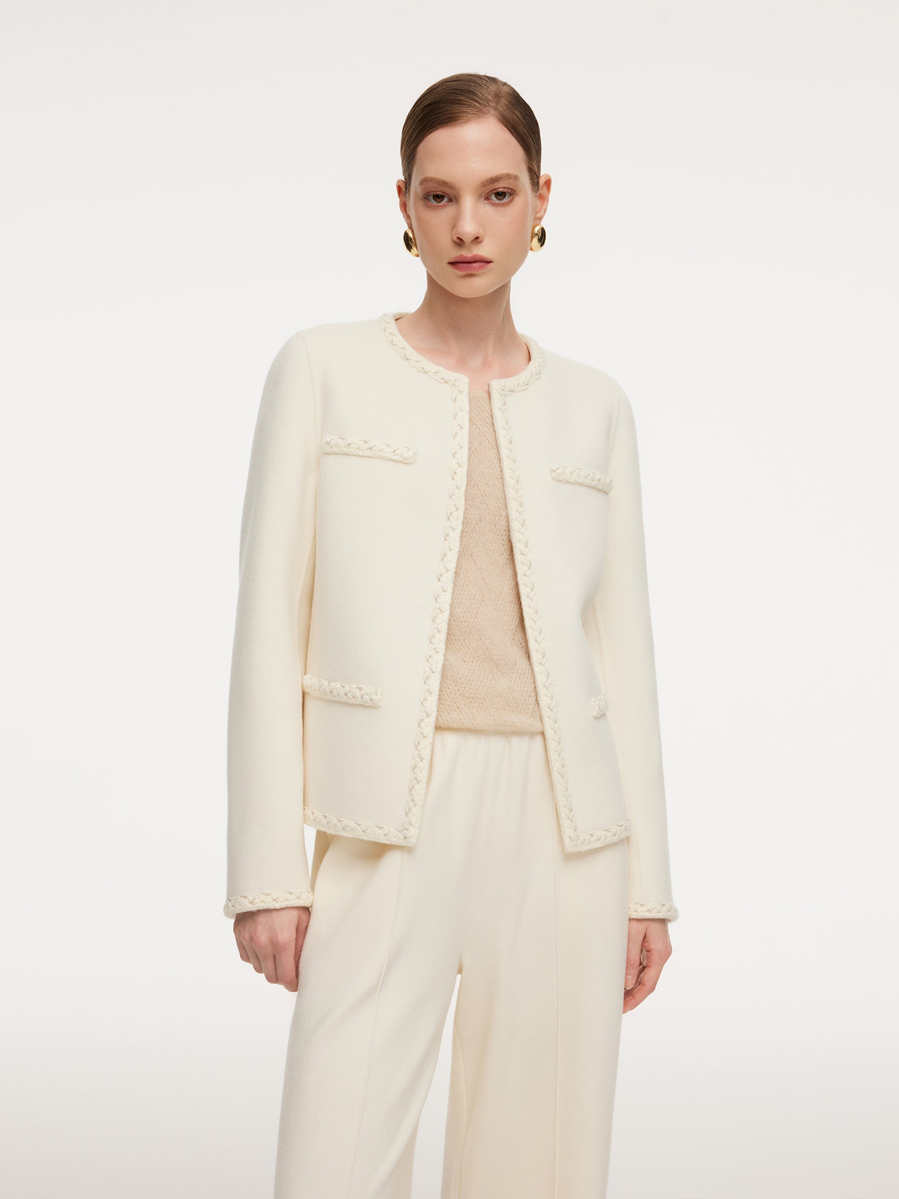 Cashmere Wool Blend Double-Faced Women Jacket GOELIA