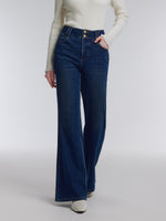 [Preview] Denim Fleece Lined Women Flared Jeans GOELIA