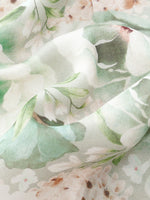 10MM Mulberry Silk Floral Print Women A-Line Skirt GOELIA