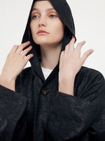 18 Momme Xiang Yun Silk Hooded Unisex Trench Coat GOELIA