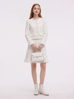 [Preview] Tweed Cropped Jacket And Sleeveless Dress Two-Piece Set GOELIA