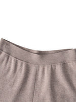 [Preview] Mock-Layered Knit Top And Pants Two-Piece Set GOELIA