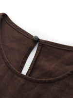 100% Linen Blouse And Pants Two-Piece Set GOELIA