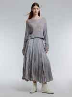 [Preview] Crushed Pleated A-Line Women Skirt GOELIA