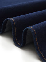 Denim V-Neck Top And Half Skirt Two-Piece Set GOELIA