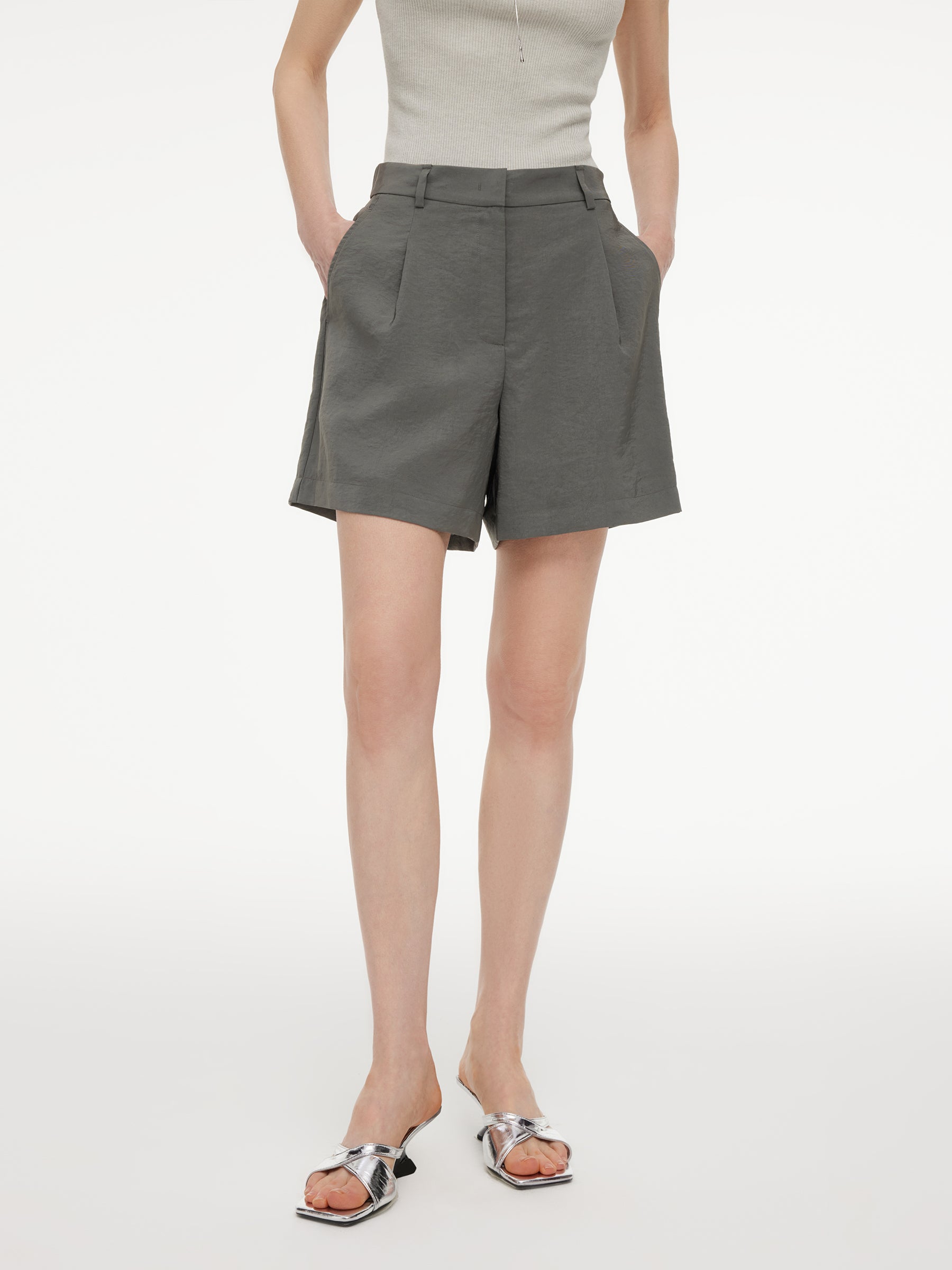 [Preview] Triacetate Blend Women A-Line Shorts GOELIA
