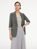 Triacetate Blend H-Line Women Blazer GOELIA