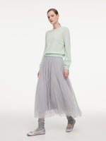 100% Cashmere Rhinestone Women Sweater GOELIA