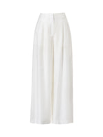 Tencel Acetate Linen Blend Women Straight Leg Pants GOELIA