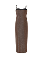 Glitter Women Party Slip Maxi Dress With Detachable Spaghetti Strap GOELIA
