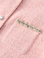 [Preview] Tweed Beaded Neck Women Cropped Jacket GOELIA