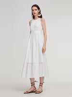 100% Cotton A-Line Women Maxi Vest Dress GOELIA