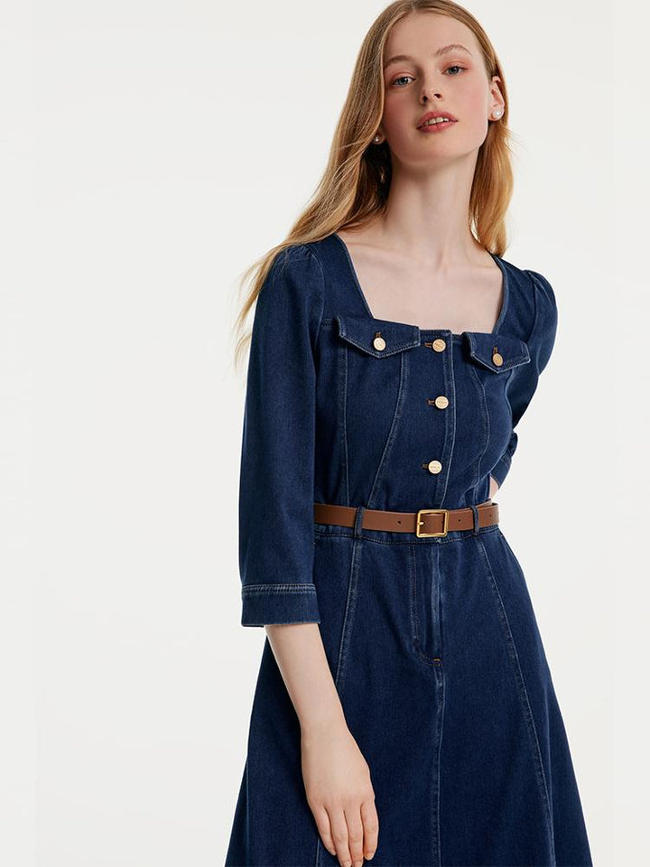 princess polly baby blue dress Women's Midi Denim Dresses main image 1