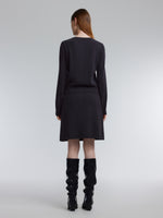 [Preview] 100% Wool Rhinestone Cardigan And Skirt Two-Piece Set GOELIA