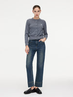 100% Wool Letter Embroidered Women Cardigan GOELIA