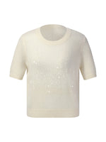 [Preview] 100% Cashmere Sequins Women Knit Top GOELIA