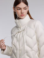 [Preview] Mandarin Collar Women Cropped Goose Down Jacket GOELIA