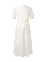 Tencel Blend Patchwork Lace Women Maxi Dress GOELIA