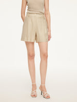 Tencel Acetate Linen Blend Women Shorts GOELIA