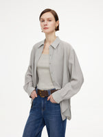 [Preview] Triacetate Blend Women Oversized Shirt GOELIA