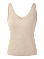 Glittering V-Neck Women Knit Tank Top GOELIA