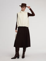 Eco-friendly Leather Goose Down Vest GOELIA