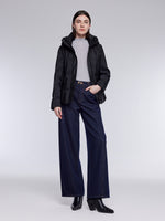 [Preview] Gathered Waist Belted Hooded Goose Down Jacket GOELIA