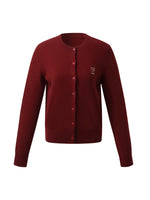 100% Wool Letter Embroidered Women Cardigan GOELIA