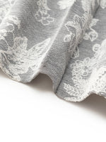 Silver Floral Jacquard Women Mamianqun With Bottomed Skirt GOELIA
