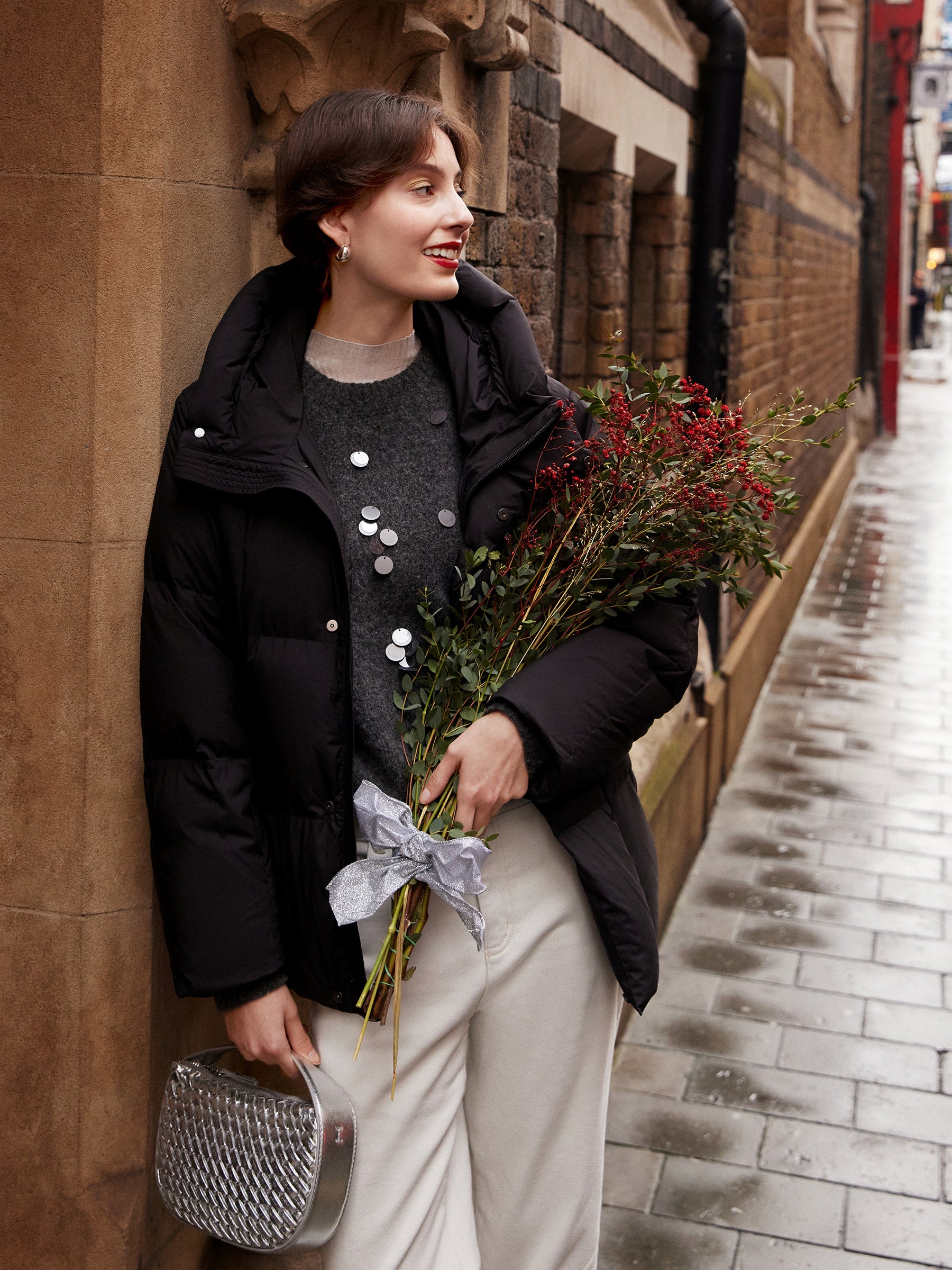 Loose Unisex Hooded Goose Down Jacket GOELIA