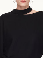 100% Wool Cut Out Women Sweater GOELIA