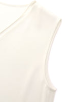 Triacetate Blend Women V-Neck Tank Top GOELIA
