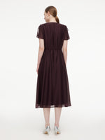 Ruffled Sleeve Women Wrap Maxi Dress GOELIA