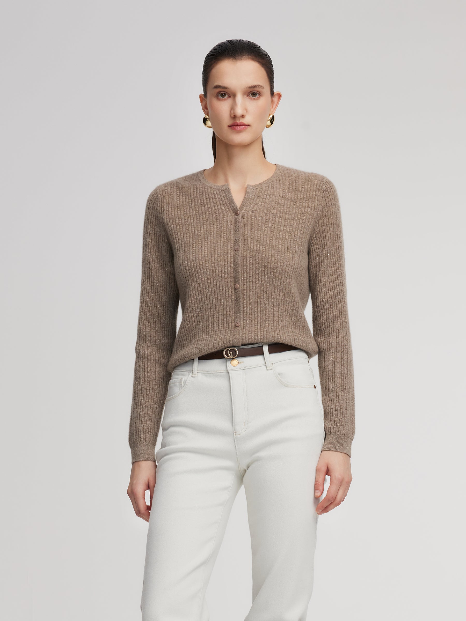 Cashmere Blend Sequins Women Sweater GOELIA